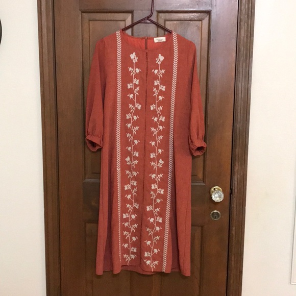 orange creek embroidered dress